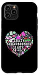 iPhone 11 Pro Scrapbooking Heart Crazy Scrapbooking Lady Case