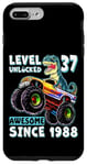 iPhone 7 Plus/8 Plus Level 37 Unlocked T Rex Monster Truck Dinosaur 37th Birthday Case