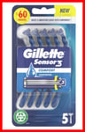 ULTIMATE Gillette Sensor 3 Comfort Comfortgel 5 Razors