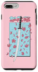 Coque pour iPhone 7 Plus/8 Plus Katana Samurai Rose Fleur de Cerisier Sakura Japon Pastel Anime