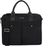 Tommy Hilfiger Men TH FUNC NYLON COMPUTER BAG, Black, One Size