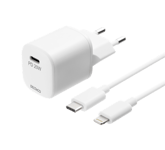 iPhone 13 series - USB-C PD SNABB laddare / adapter - 20W / 3A - Inkl. USB-C till Lightning-kabel - 5 års garanti