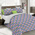 Italian Bed Linen Fantasy Duvet Cover (Made in Italy), Zigzag, Single