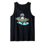 Billiards Penguin Hustler Pool Snooker Playing Pool Games Tank Top