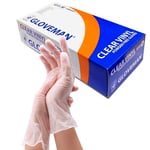 K-MART Gloveman Clear Vinyl Gloves (Box of 100) (S (Pack of 100))