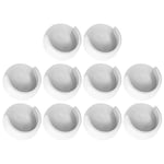 cyclingcolors 10x Support de tringle rond tube barre Ø 25mm penderie armoire placard montage mural plastique, blanc