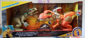 Imaginext - Jurassic World - Mega Mouth T Rex Vs  Thrashing Indominus Rex - New