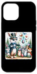 Coque pour iPhone 14 Plus Lapin de Pâques exécutant un spectacle magique pour animaux de la forêt