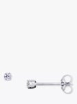 E.W Adams 18ct White Gold Diamond Stud Earrings