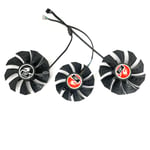 Ventilateur de refroidissement pour carte vidéo GeForce RTX3090,remplacement pour Colorful GeForce RTX 3060 3070 3080 Ti 3090 NB 12G-V,87mm - Type black 3-Fan