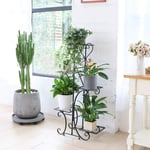 Hofuton Porte Plante Interieur Support pour Plantes D'intérieur en Métal Support Pot de Fleurs Escalier Plantes pour Jardin Balcon Terrasse avec 5