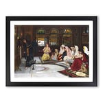 John William Waterhouse Consulting the Oracle Classic Painting Framed Wall Art Print, Ready to Hang Picture for Living Room Bedroom Home Office Décor, Black A2 (64 x 46 cm)