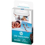 HP ZINK självhäftande fotopapper till Sprocket (20 ark)