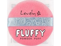 Lovely_Fluffig Puderpuff För Applicering Av Puder Rosa