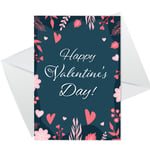 Happy Valentines Day Card For Her Him Wife Husband Valentine Cute Love Hearts