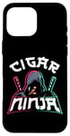 iPhone 16 Pro Max Cigar Smoking Ninja Vintage Cigar Ninja Case