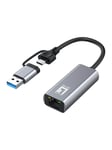 LevelOne - network adapter - USB-C 3.2 Gen 1 / USB-A 3.2 Gen 1 - 10M/100M/1G/2.5 Gigabit Ethernet