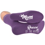 Mum Queen of the House Purple Ladies Socks UK Size 3.5-7.5 - N1067