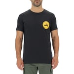 JEEP O102586-B965 J Man T-Shirt The Spirit of Adventure - Explore The detours - Small Print J22W Black/Solar Yellow S