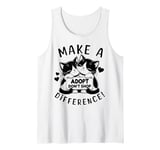 Adopt Don't Shop Rescue Cute Cat Make A Difference For Cats Tank Top