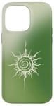 Coque pour iPhone 14 Pro Max Esthétique Vert Aura Soleil Étoiles Célestes Planète Astrologie