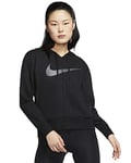 Nike W Nk Dry Get Fit Fc Fz H ES Gx Sweatshirt - Black/(Thunder Grey), X-Small