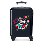 Disney Always Be Kind Valise de cabine bleue 38 x 55 x 20 cm rigide ABS fermeture à combinaison latérale 34 L 2,66 kg 4 roues doubles bagage à main