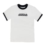 Nike Childrens Unisex Vintage Boys White "Swoosh" T-Shirt - Size Small