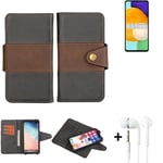 wallet case for Samsung Galaxy A52 5G + earphones bookstyle cover pouch