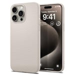 Spigen Coque pour iPhone 15 Pro, Liquid Air, [Surface Antidérapante] 6,1 Pouces - Titane Naturel