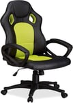 Chaise Gamer Professionnel Fauteuil Gaming Jeux Vidéos Xr9 Jusqu’À 120 Kg Racing Chair,Vert-Noir,110 X 62 X 60 Cm