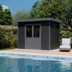 Abri de jardin bois composite anthracite  - 6m² - ONYX 32  