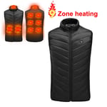 X-TIGER 9/2 Platser Uppvärmd Jacka Herr Dam USB Elektrisk Thermal Varm Jaktrock Vinter Utomhus Camping Vandring Uppvärmd väst 9Pcs Heated 9Pcs Heated M