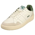 Gola Eagle Mens Off White Green Casual Trainers - 8 UK