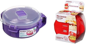 Sistema Microwave Breakfast Bowl | Round Microwave Container with Lid | 850 ml |