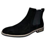 Bruno Marc Bottines Chelsea Homme Boots Confortable Mode en Daim Noir URBAN-06 Talla 44EU/10.5US