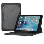 ZAGG Rugged Messenger Keyboard Filo Case for 9.7-inch iPad 2017 and 2018 QWERTY