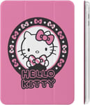 Hello Kitty Étui Pour Ipad 2020 Matériau Tpu Antichoc Réglage Automatique De L'angle De Veille/Réveil Mignon Housse De Protection Transparente 10.2in