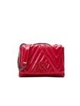 Armani Exchange Women's Margareth, Soft Touch, Logo Chain Shoulder Bag, Passion-Passion, One Size