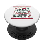 Funny Christmas Holiday Quitting Bad Habits Design PopSockets Adhesive PopGrip