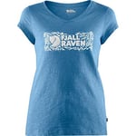 Fjallraven Logo Stamp T-Shirt W Tricot Femme, Bleu (River Blue), XS