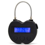 1x Smart Time Lock LCD-skärm Time Lock USB Uppladdningsbar Tillfällig Timer Hänglås Resa Elektronisk - Perfekt