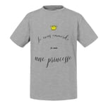 T-Shirt Enfant Je Vous Emmerde Je Suis Une Princesse Dessin Petite Couronne Jaune