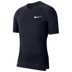 Nike M NP Top SS Tight T-Shirt Homme, Obsidian/(White), FR : 4XL (Taille Fabricant : 4XL)