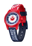 Citizen Q&Q Red Arrows solar powered 32mm watch, charges with sunlight or any other fluorescent light source, water resistant to 100m, 2 year warranty, for boys and girls R03A-507VY