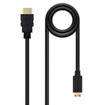 Câble HDMI vers Mini HDMI V1.3, A/M-C/M, d'une longueur de 1,8 m, idéal pour connecter des appareils photo ou des appareils portables à des écrans HD. Fournit une haute définition et une excellente