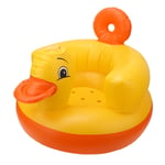 (Round Bottom)Yellow Duck Inflatable Baby Chair Sofa Baby Bath Stool Safety GF