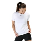 Nike Women's W Np Top Ss All Over Mesh T-Shirt, White/Black, X-Large