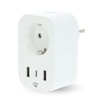 Nedis SmartLife Smart Plug med effektmåler 1xUSB-C & 2xUSB