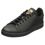 adidas Stan Smith J Kids Classic Trainers in Black Gold - 3 UK